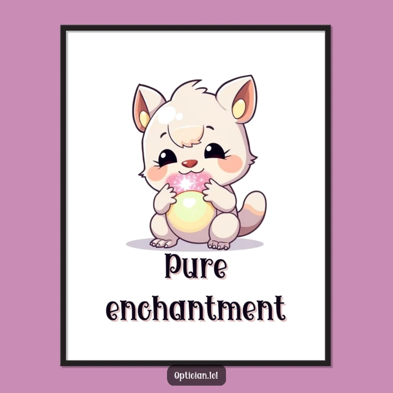 Funny Creature Orb Digital Art - Enchanting & Hilarious Instant Download