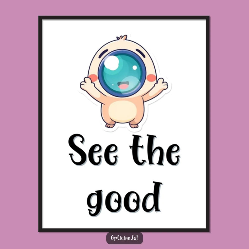 Funny Creature Lens Art Poster - Bright & Hilarious Wall Decor