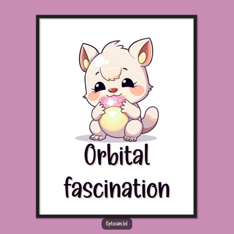 Funny Creature Orb Art Poster - Enchanting & Hilarious Wall Decor