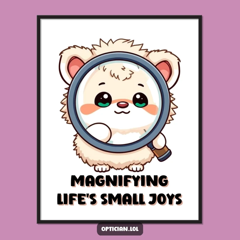 Funny Free Printable Wall Art: Magnifying Creature, Hilarious Downloadable Art!