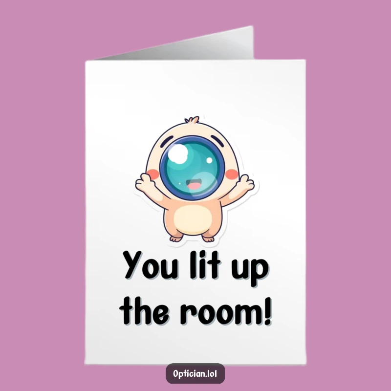 Free Printable Congrats Card: Creature, Glowing Lens, Enthusiastic Downloadable Gift