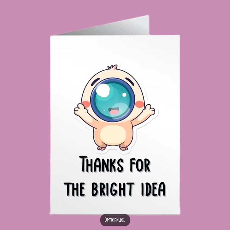 Free Printable Thank You Card: Creature, Glowing Lens, Grateful Downloadable Gift